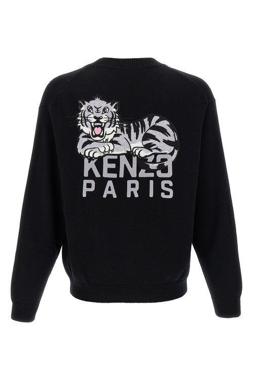 KENZO 'KENZO Happy Tiger' cardigan For Men 55% wool, 45% cotton