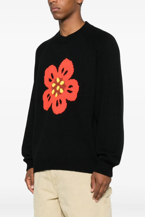 KENZO 'Boke Flower' sweater For Men 71% cotton 28% wool 1% nylon