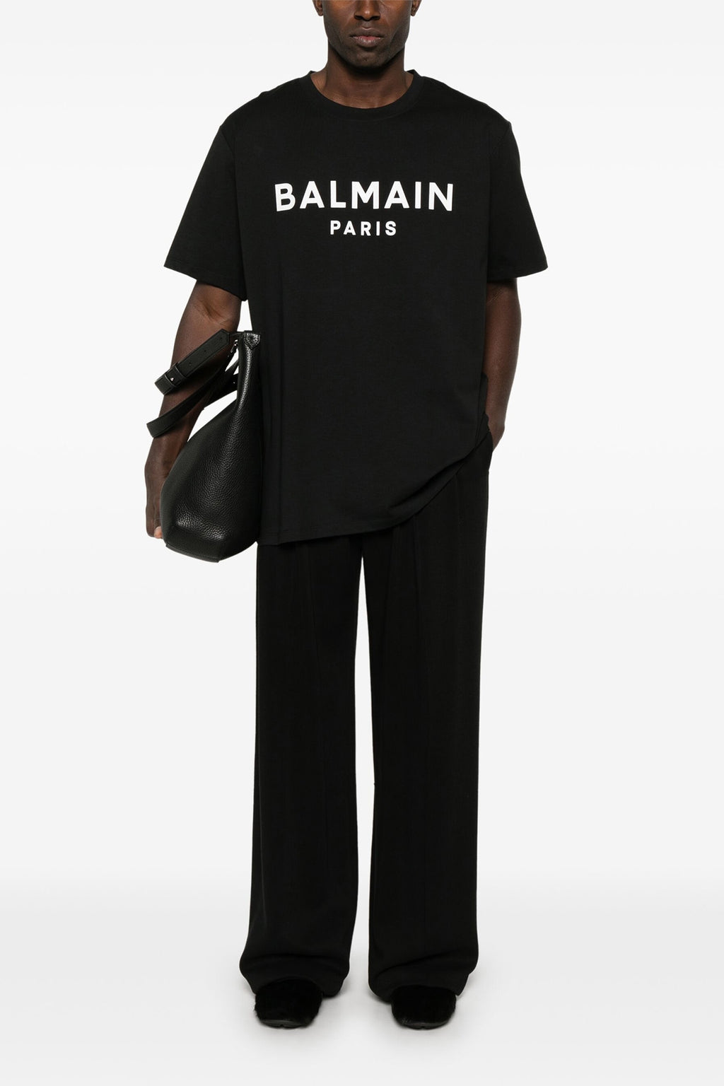 BALMAIN Logo print T-shirt For Men 100% cotton