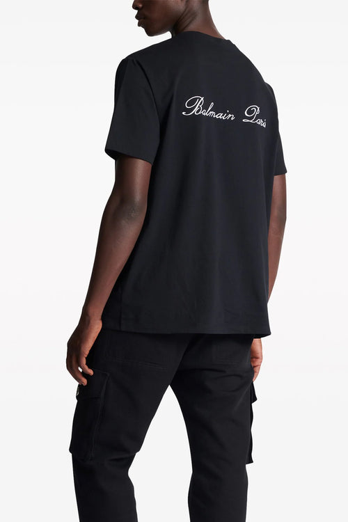BALMAIN 'Signature' T-shirt For Men 100% cotton