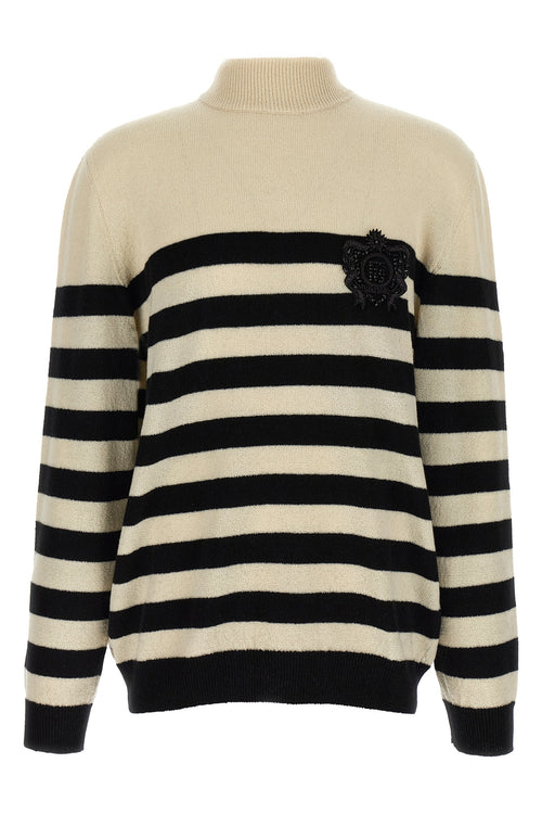 BALMAIN 'Marinière' sweater For Men 83% wool 17% cashmere