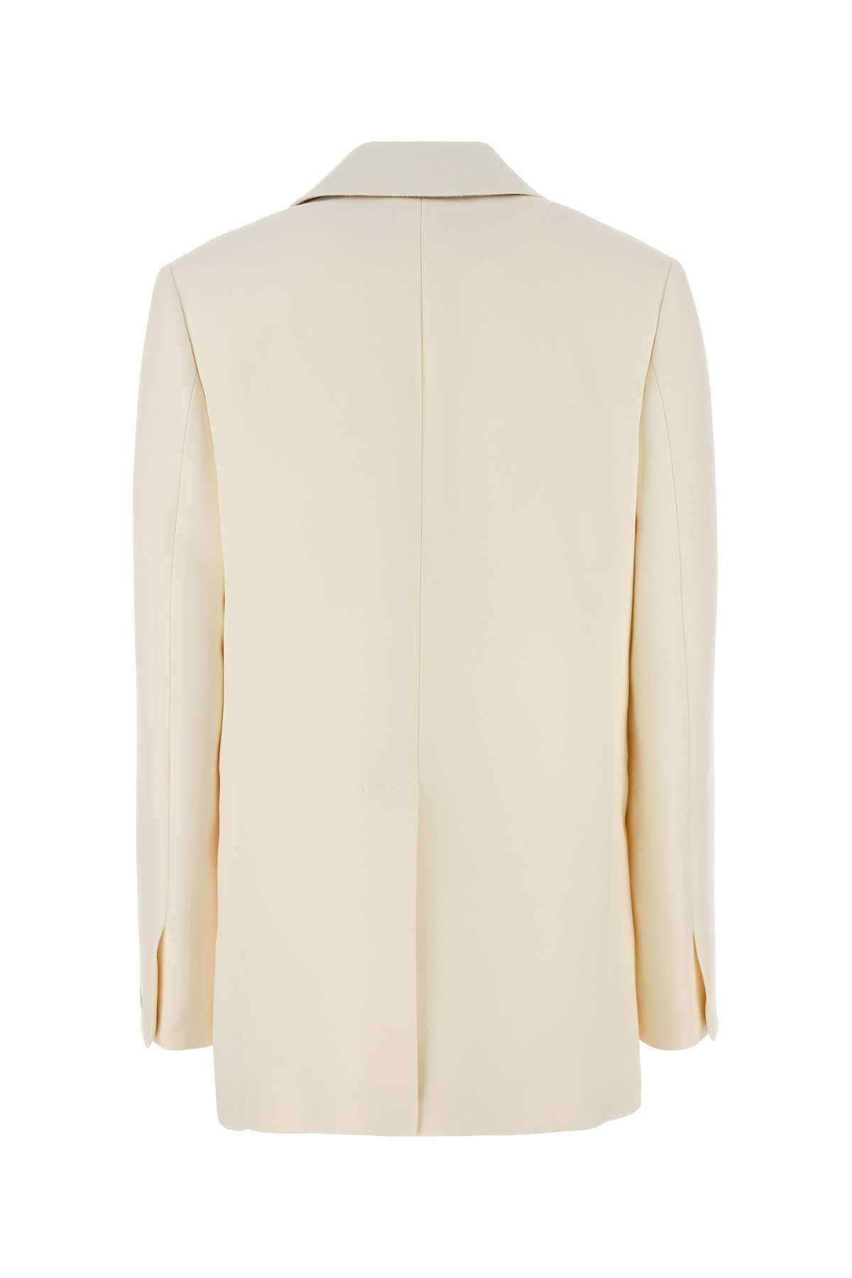 FENDI TUXEDO BIANCO JKT For Women Exterior: 77% Wool 23% Silk Lining: 100% Viscose