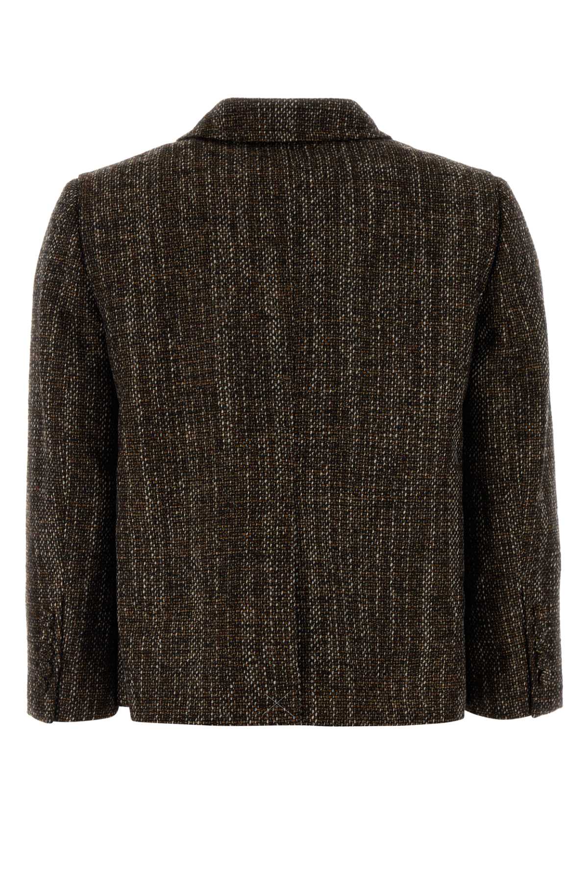 FENDI GIACCA TAILORING TWEED For Women Exterior: 43% Wool 40% Alpaca 17% Nylon Lining: 100% Viscose