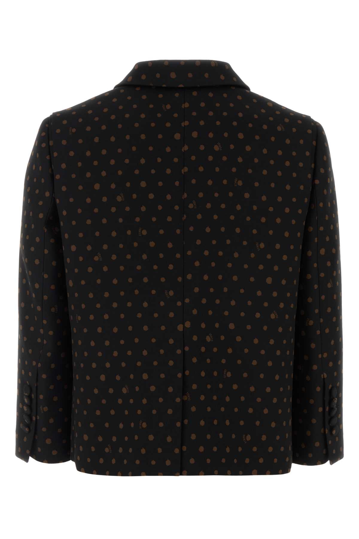 FENDI GIACCA MICRO FALENA D For Women Exterior: 94% Virgin wool 4% Nylon 1% Silk 1% Elastane Lining: 100% Cupro
