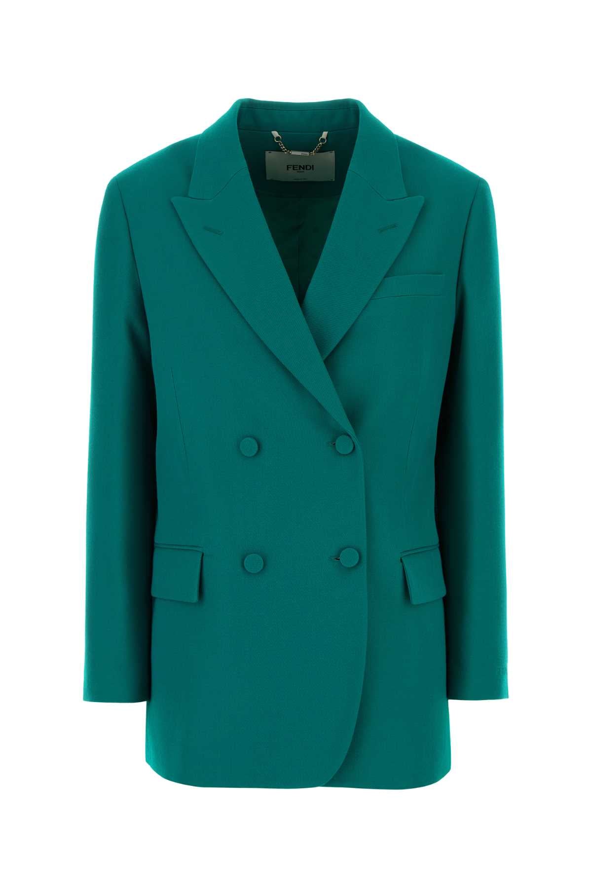 FENDI GIACCA GRAIN DE POUDRE For Women Exterior: 100% Virgin wool Lining: 100% Viscose