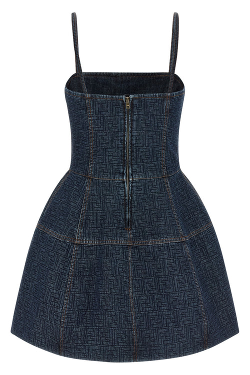 FENDI 'FF' denim dress For Women 100% cotton
