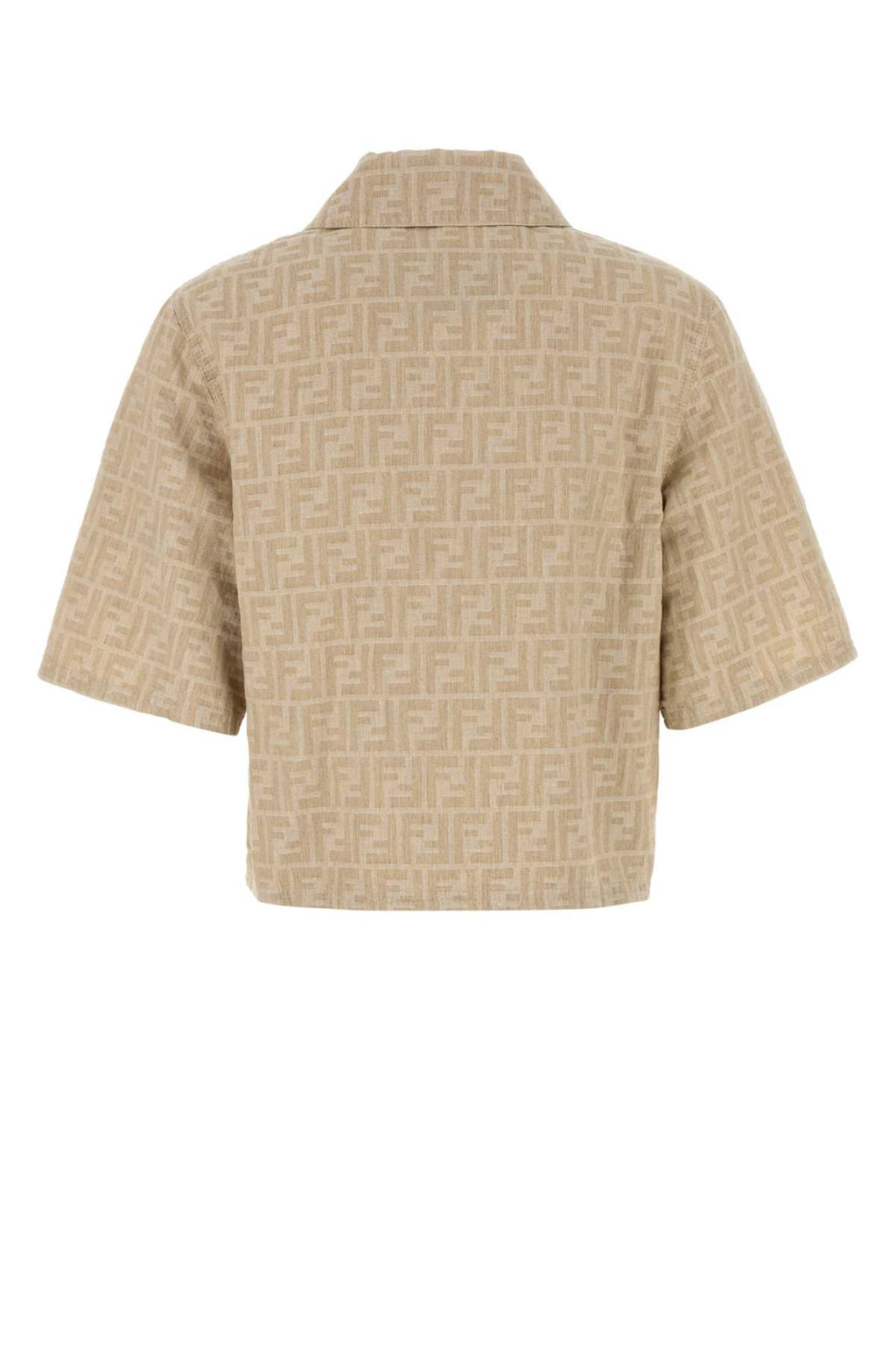 FENDI JACKET FF CHAMBRAY DE For Women Exterior: 50% Linen 50% Cotton