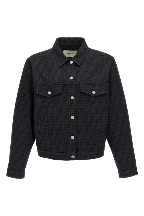 FENDI 'FF' denim jacket For Women 100% cotton
