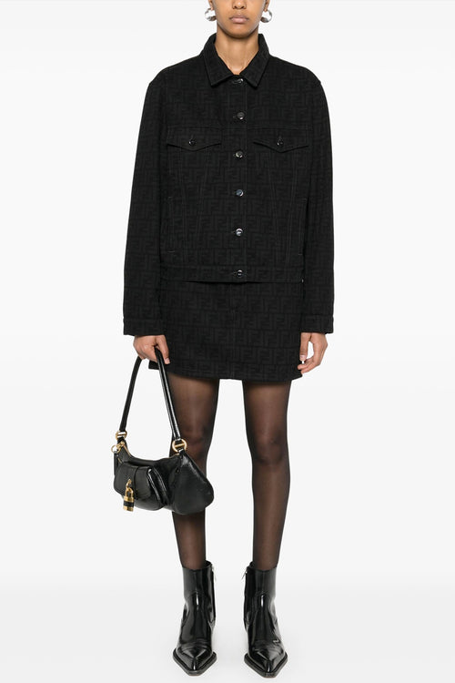 FENDI 'FF' denim jacket For Women 100% cotton