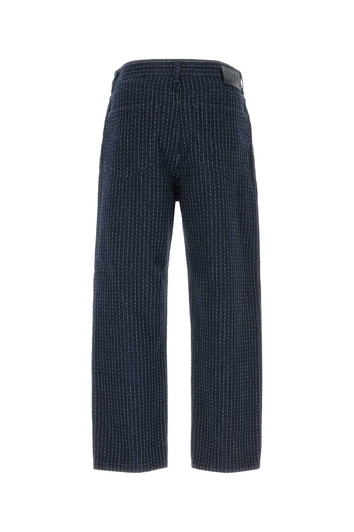 FENDI DENIM R. STITCHING ALLOVER For Men Exterior: 93% Cotton 6% Nylon 1% Elastane