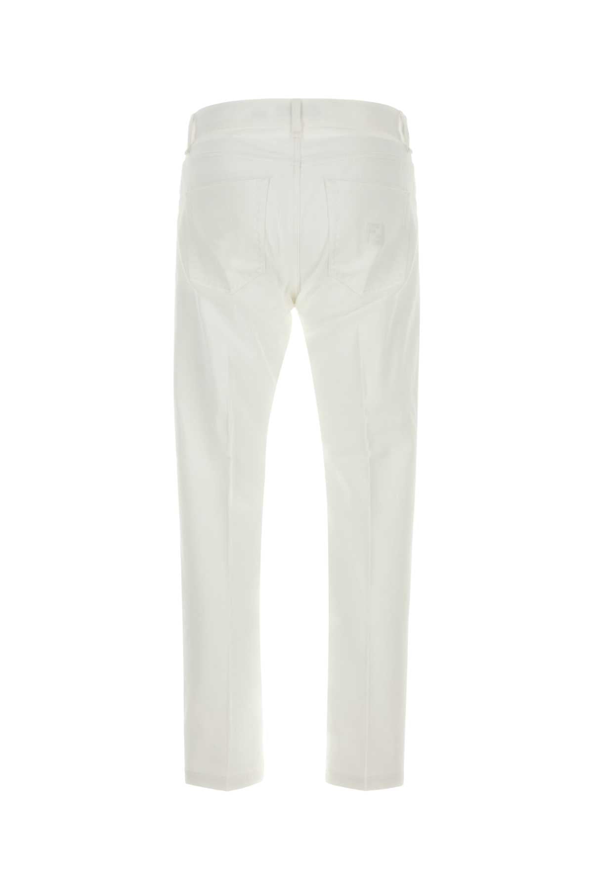 FENDI DENIM NEW REG WHITE SELLERIA For Men Exterior: 100% Cotton