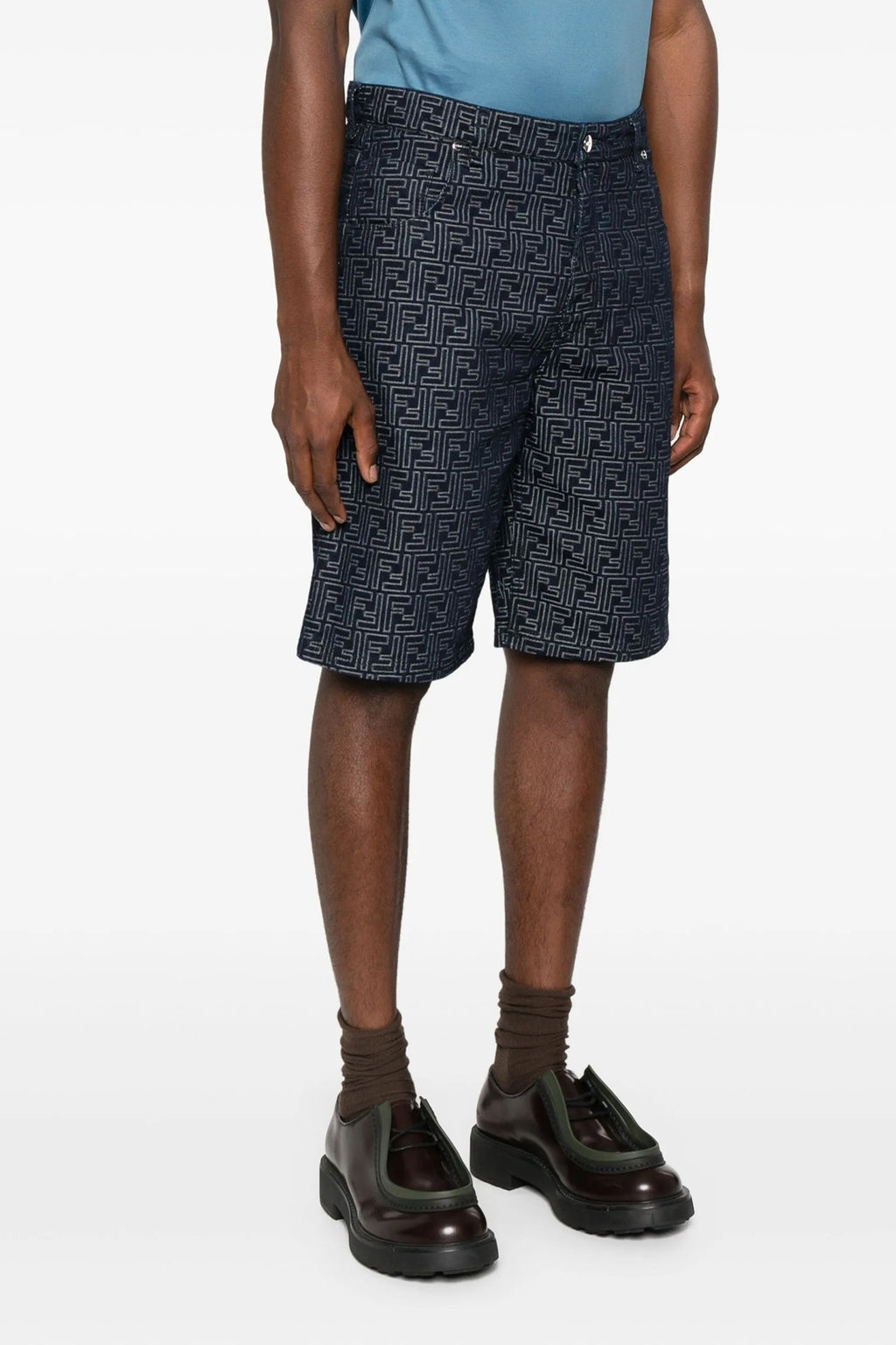 fendi Bermuda jeans Jacquard FF