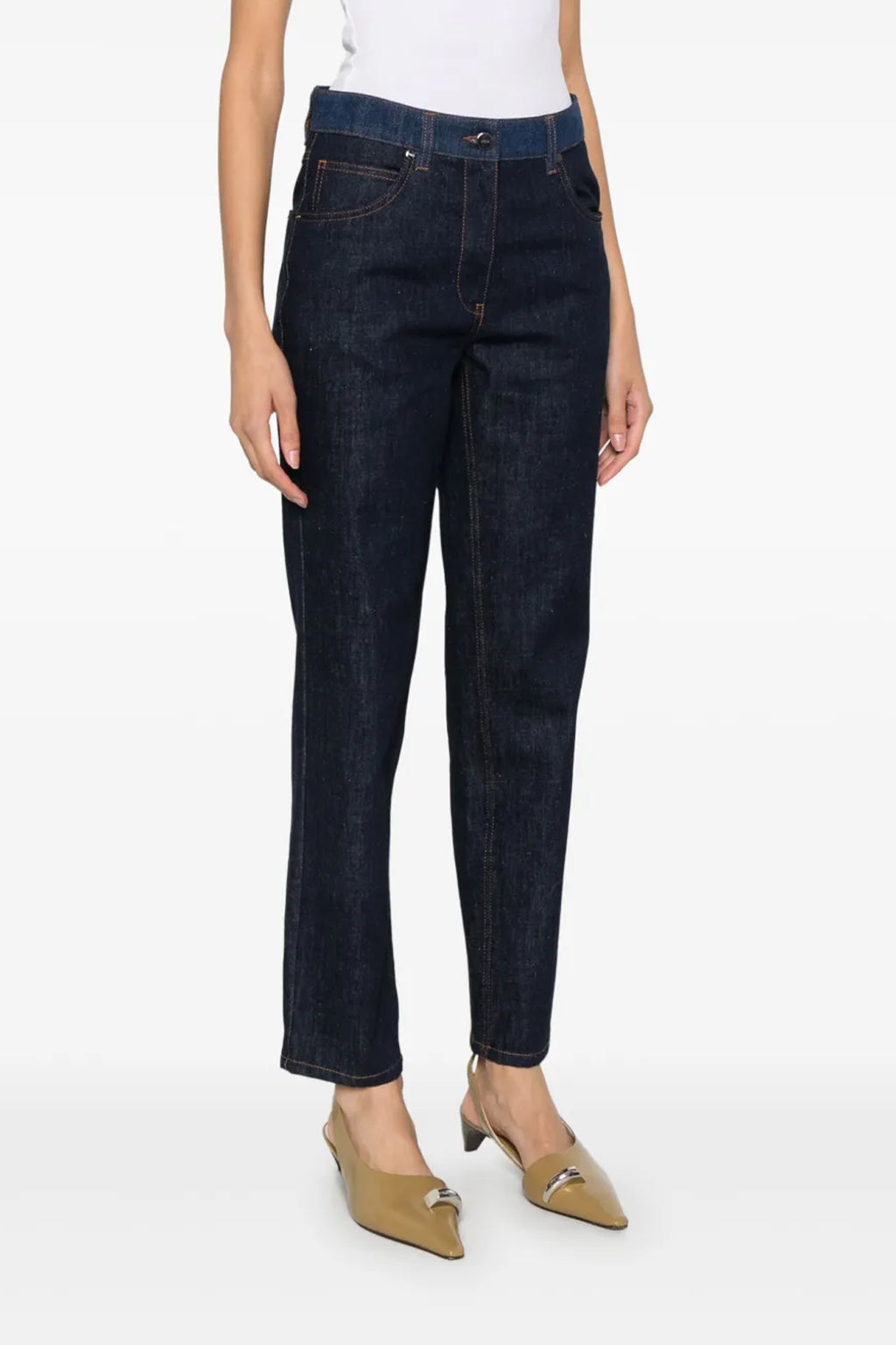 FENDI Two-tone jeans For Women 100% cotton