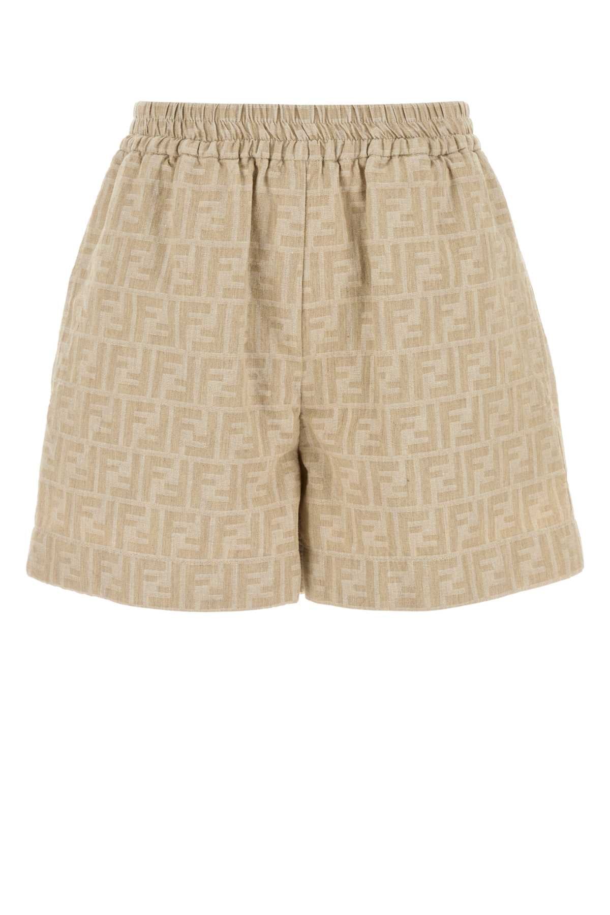 FENDI SHORTS FF CHAMBRAY DE