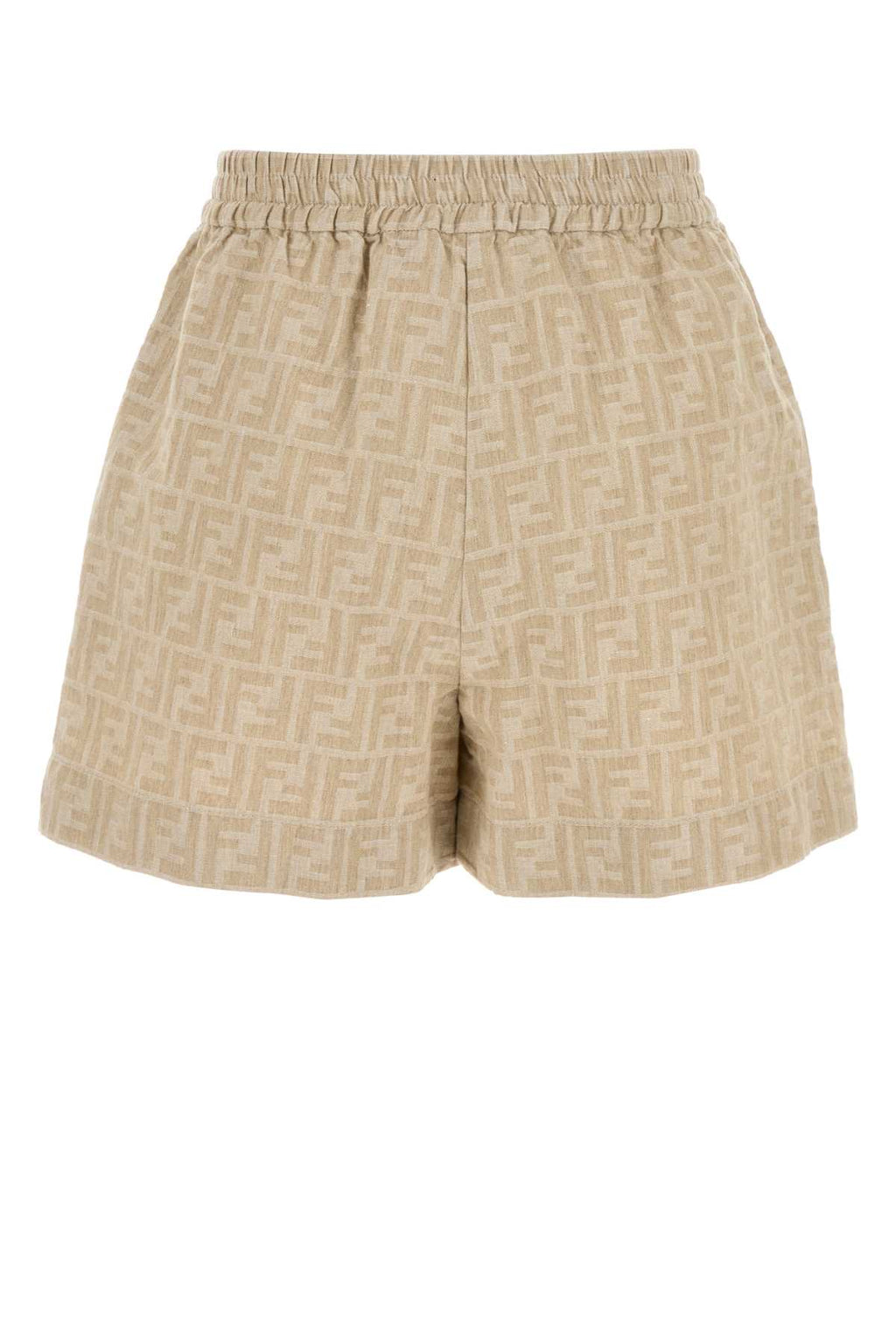 FENDI SHORTS FF CHAMBRAY DE For Women Exterior: 76% Cotton 24% Linen