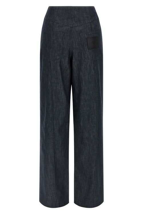 FENDI 'Fendi Roma' patch jeans For Women 100% cotton