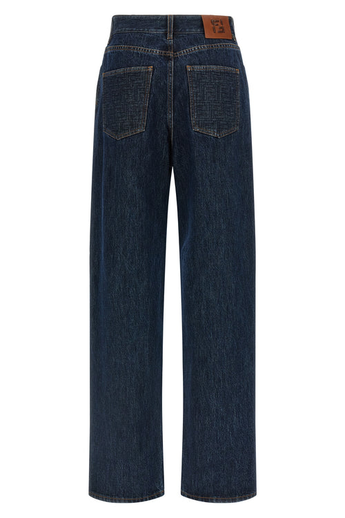 FENDI 'FF' padded jeans For Women 100% cotton