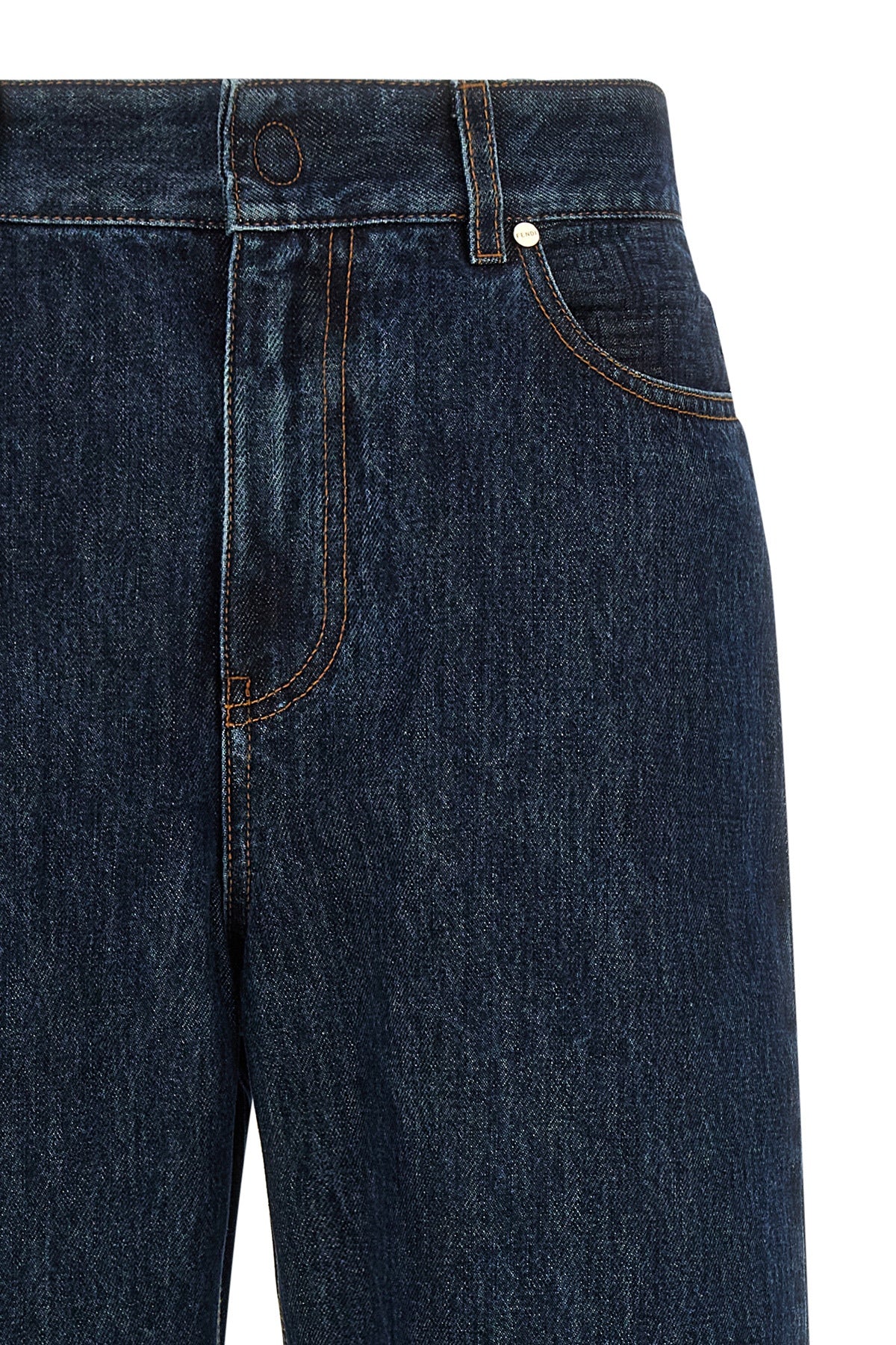 fendi 'FF' padded jeans