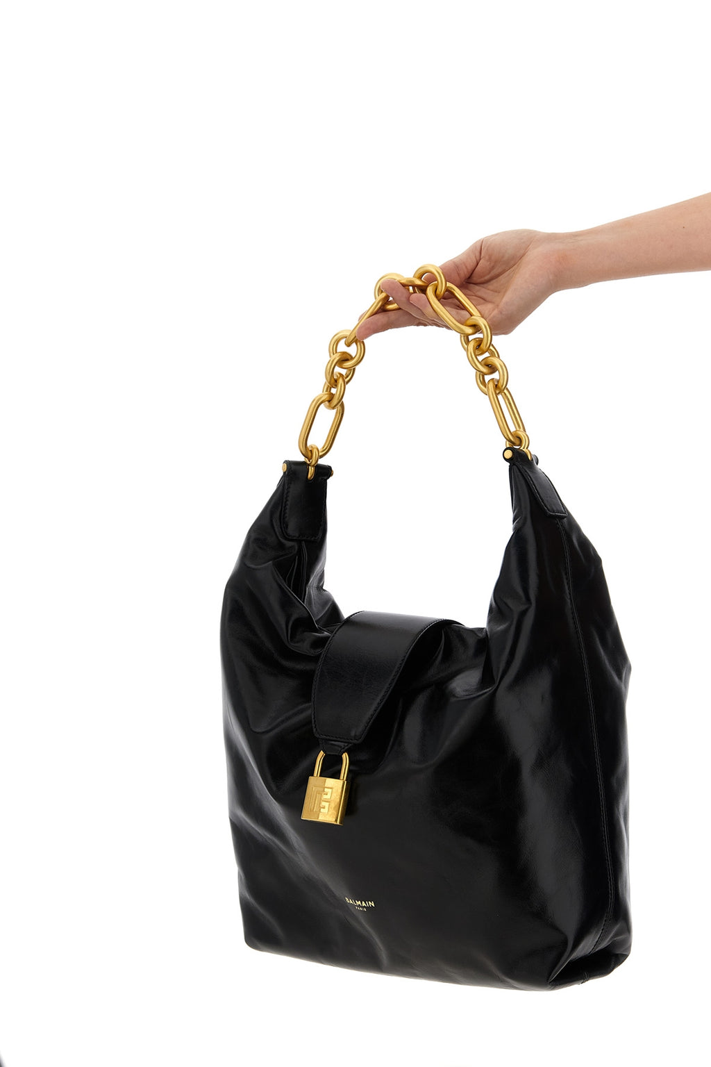 BALMAIN 'Sync Hobo' shoulder bag For Women 100% calfskin leather (Bos Taurus)