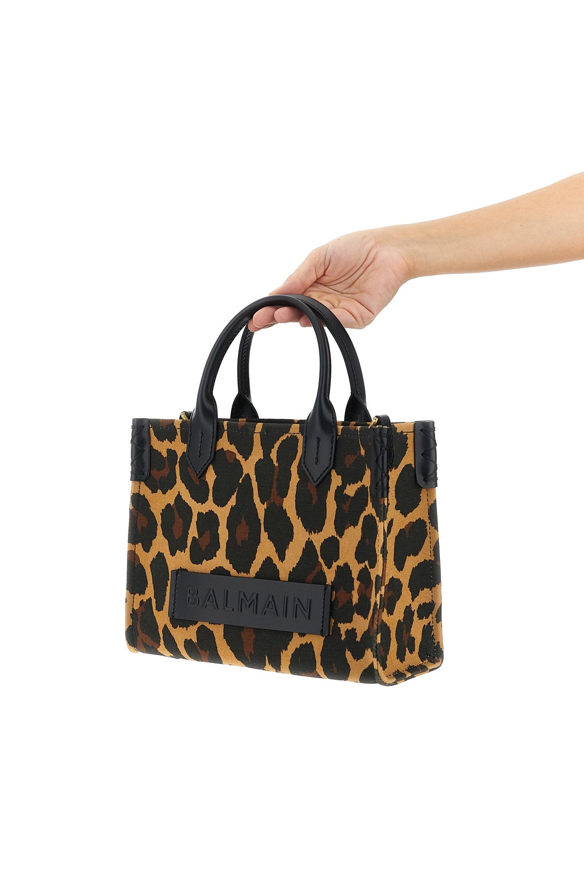 BALMAIN Small 'B-Army' shopping bag For Women 80% cotton, 20% linen