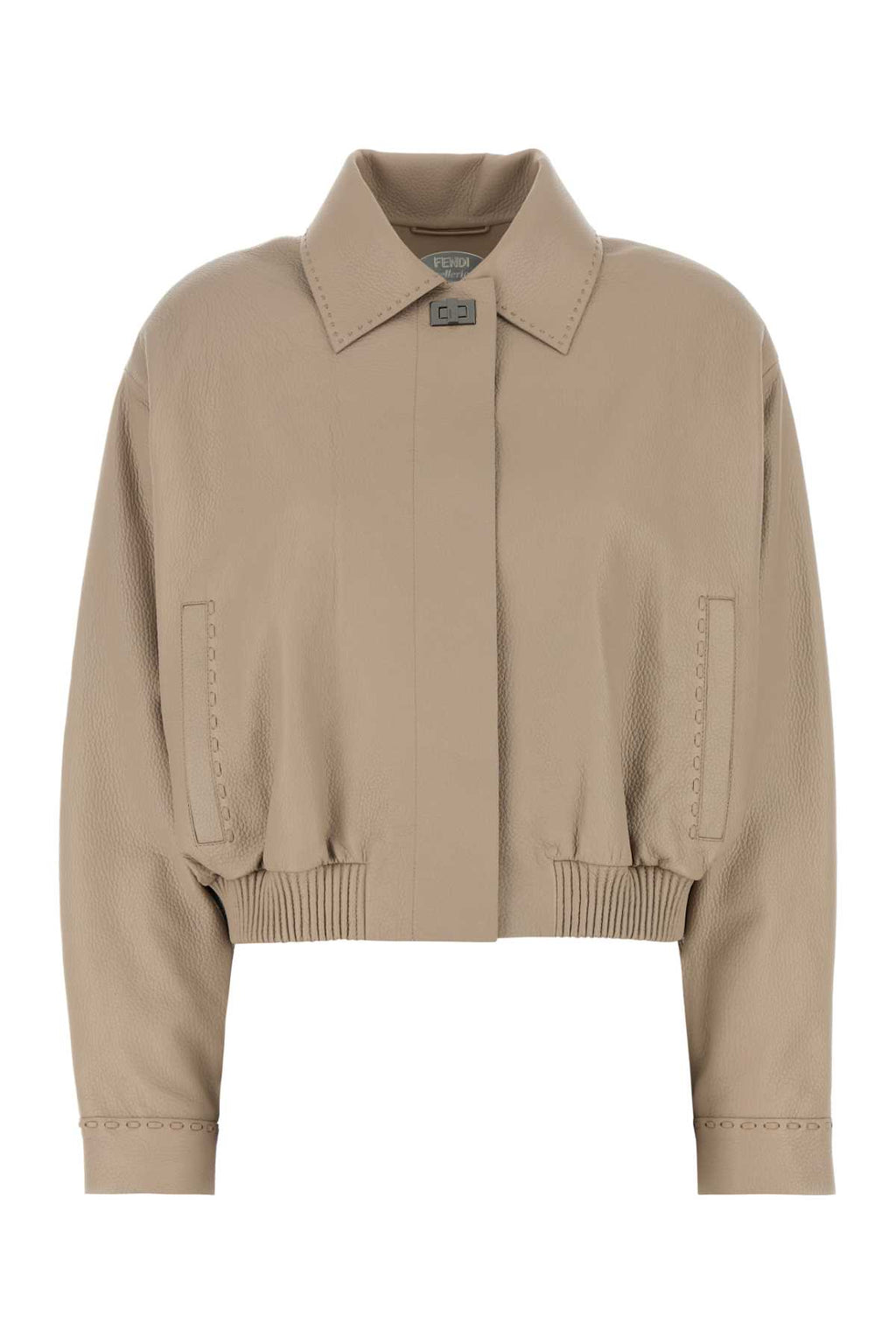 FENDI LEATHER CROP JKT For Women Exterior: 100% Deer Lining: 100% Viscose
