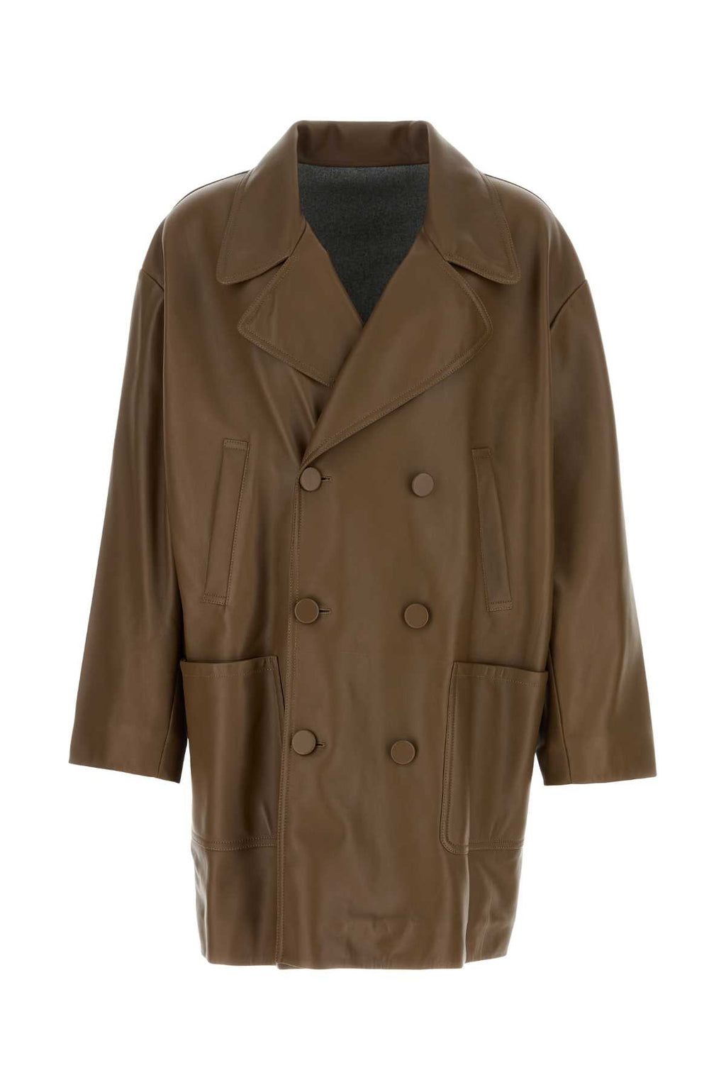 FENDI COAT For Men Exterior: 100% Lamb Lining: 98% Cashmere 2% Elastane