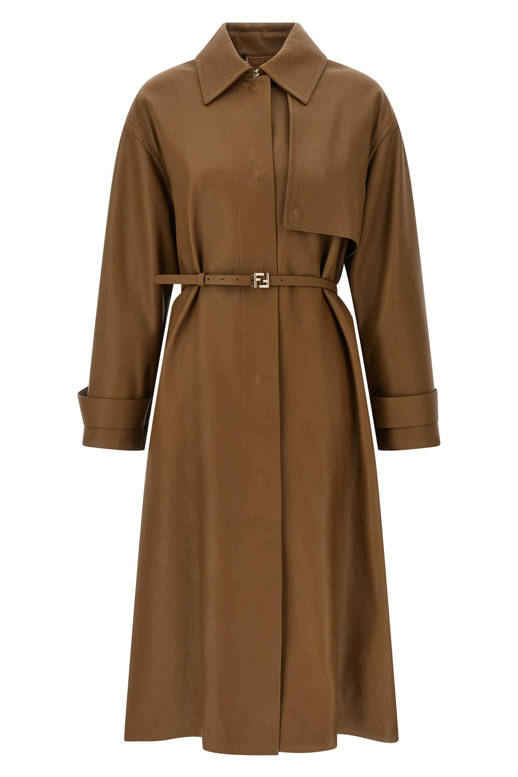 FENDI Nappa trench coat For Women 100% lamb leather (Ovis Aries)