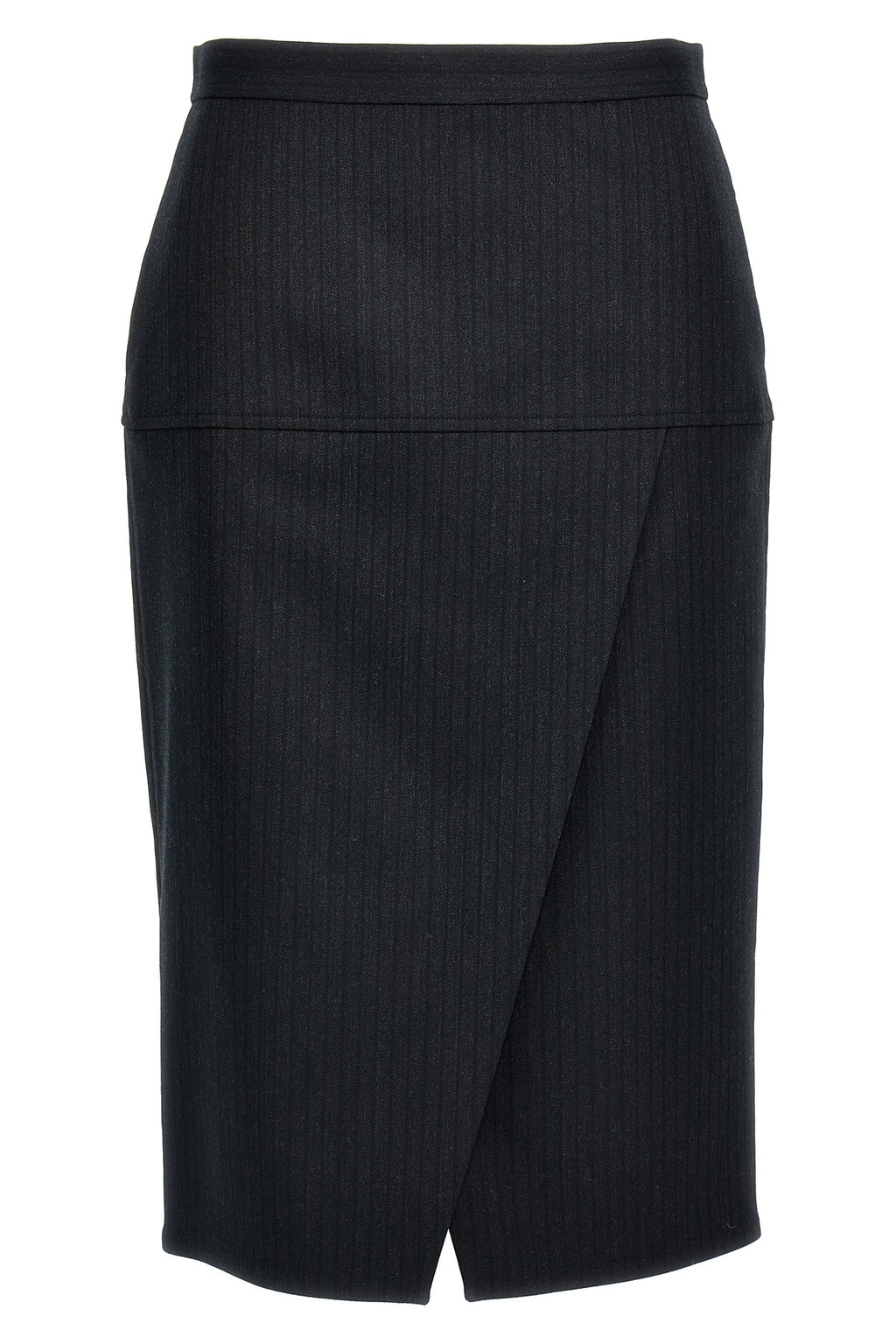 FENDI Pinstriped wool skirt For Women 97% virgin wool 2% elastane 1% polyester