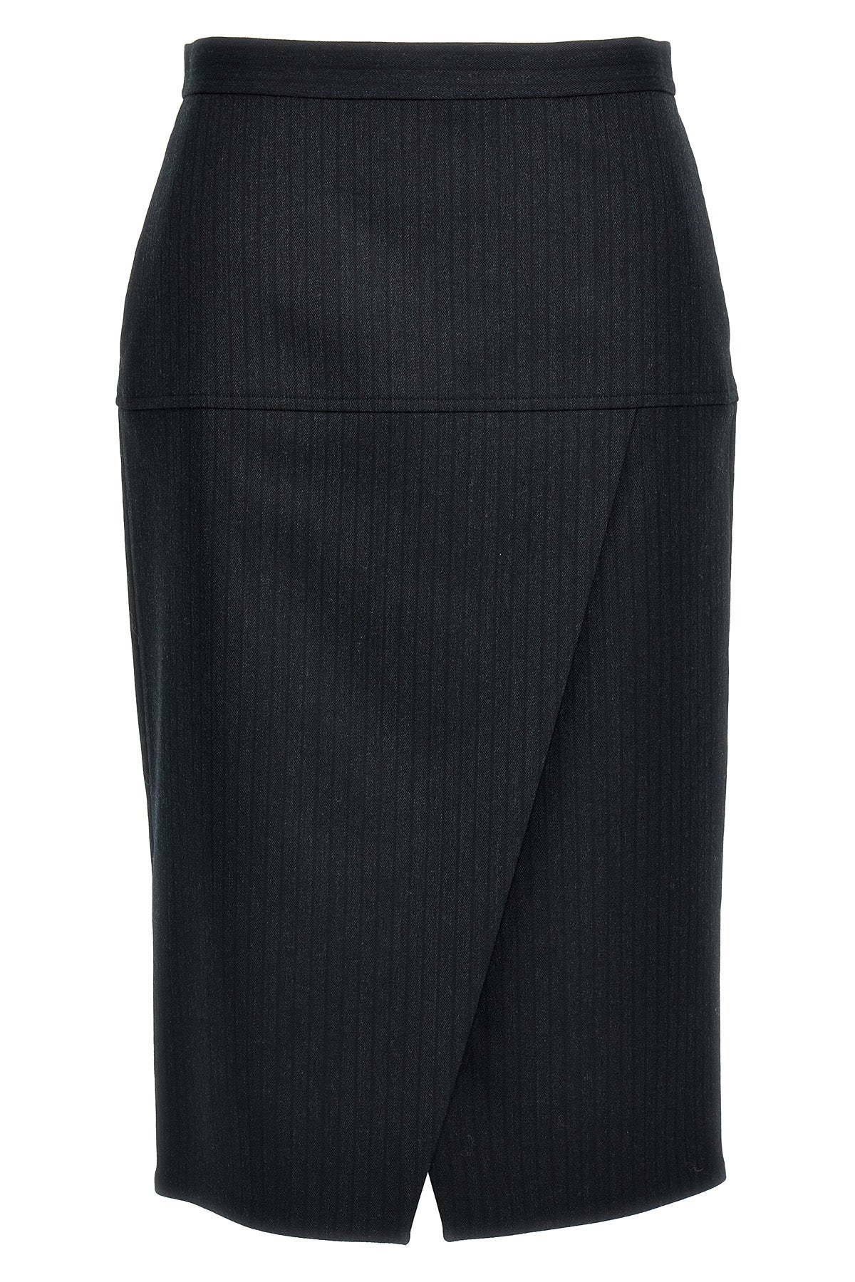 FENDI Pinstriped wool skirt For Women 97% virgin wool 2% elastane 1% polyester