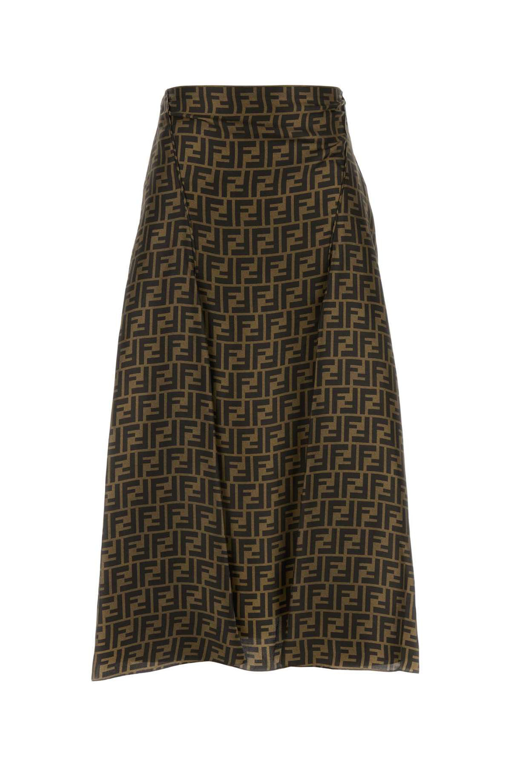 FENDI GONNA FF TWILL For Women Exterior: 100% Silk