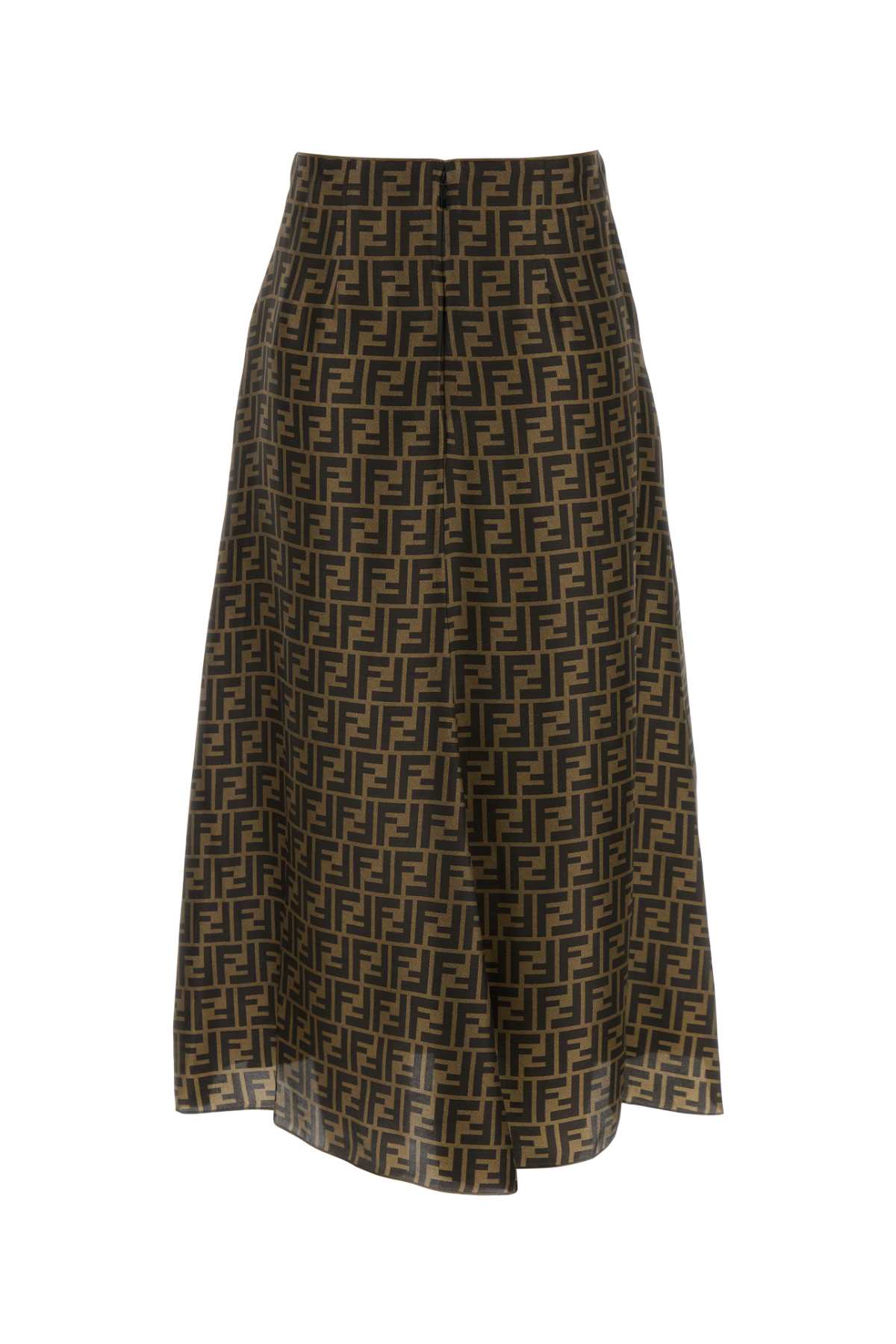 FENDI GONNA FF TWILL For Women Exterior: 100% Silk