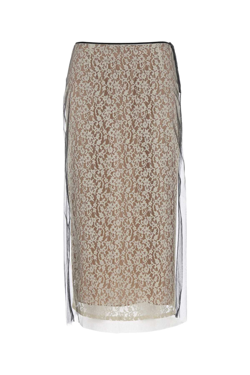 FENDI LACE MESH SKIRT For Women Exterior: 100% Nylon Lining: 100% Silk