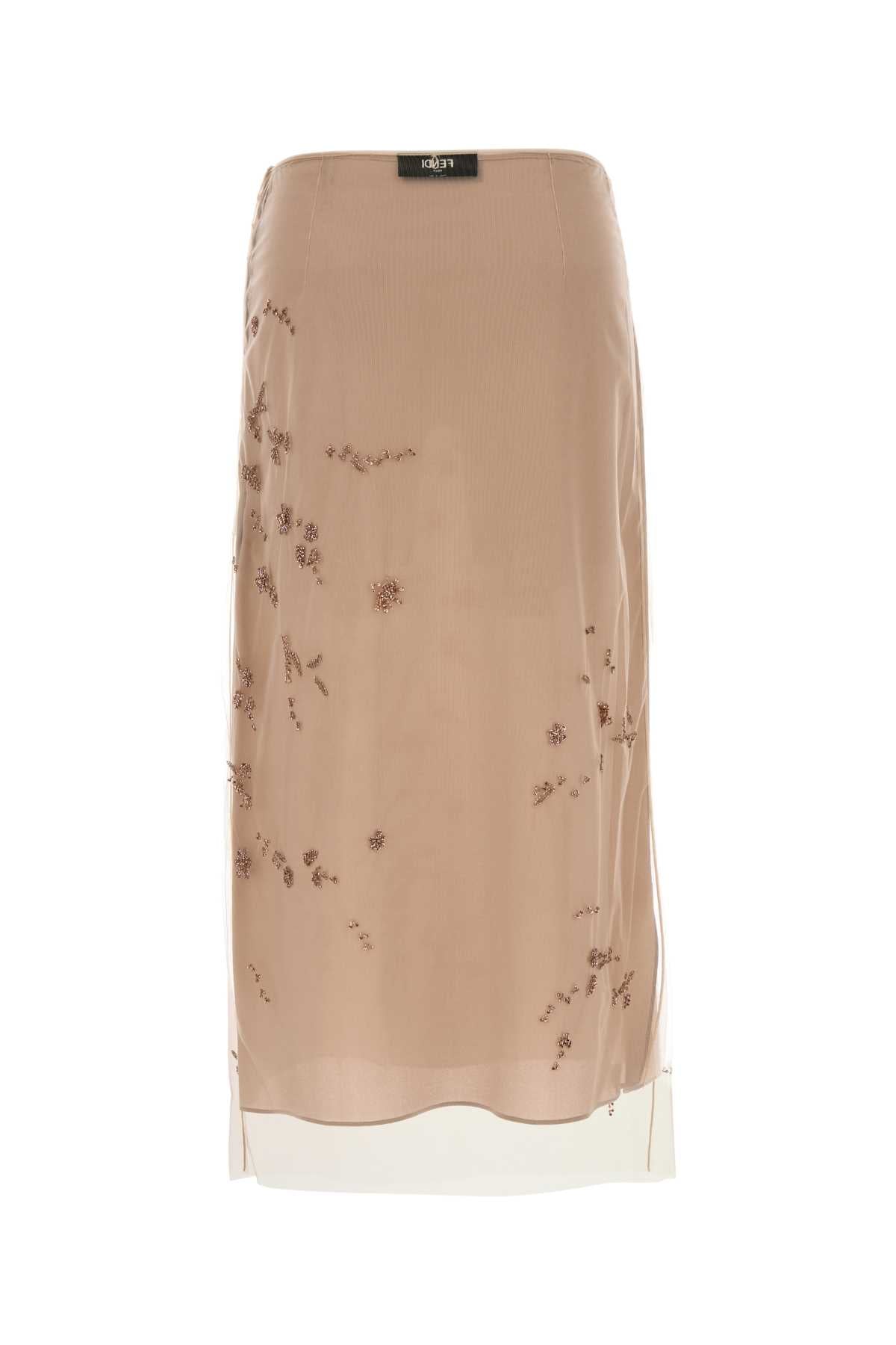 FENDI GONNA For Women Exterior: 100% Nylon Lining: 100% Silk