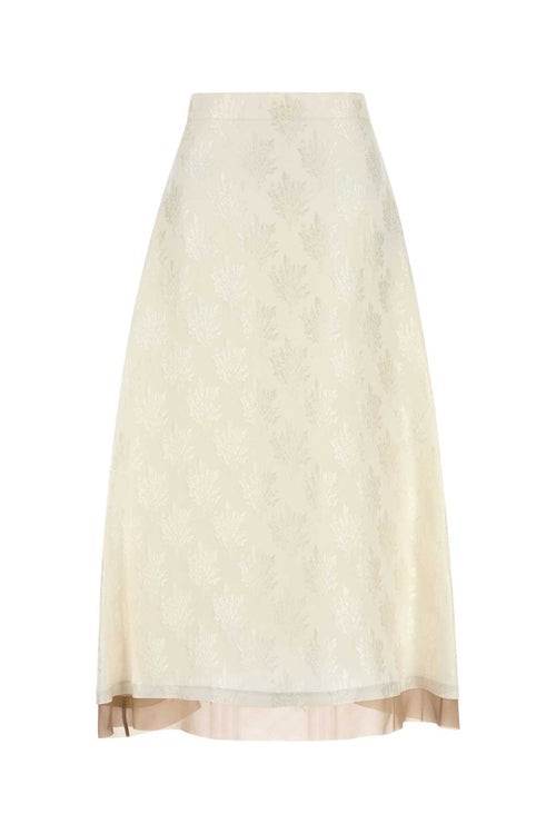 FENDI BLACK WRAP SKIRT For Women Exterior: 51% Silk 49% Viscose
