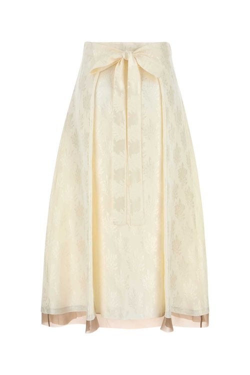 FENDI BLACK WRAP SKIRT For Women Exterior: 51% Silk 49% Viscose