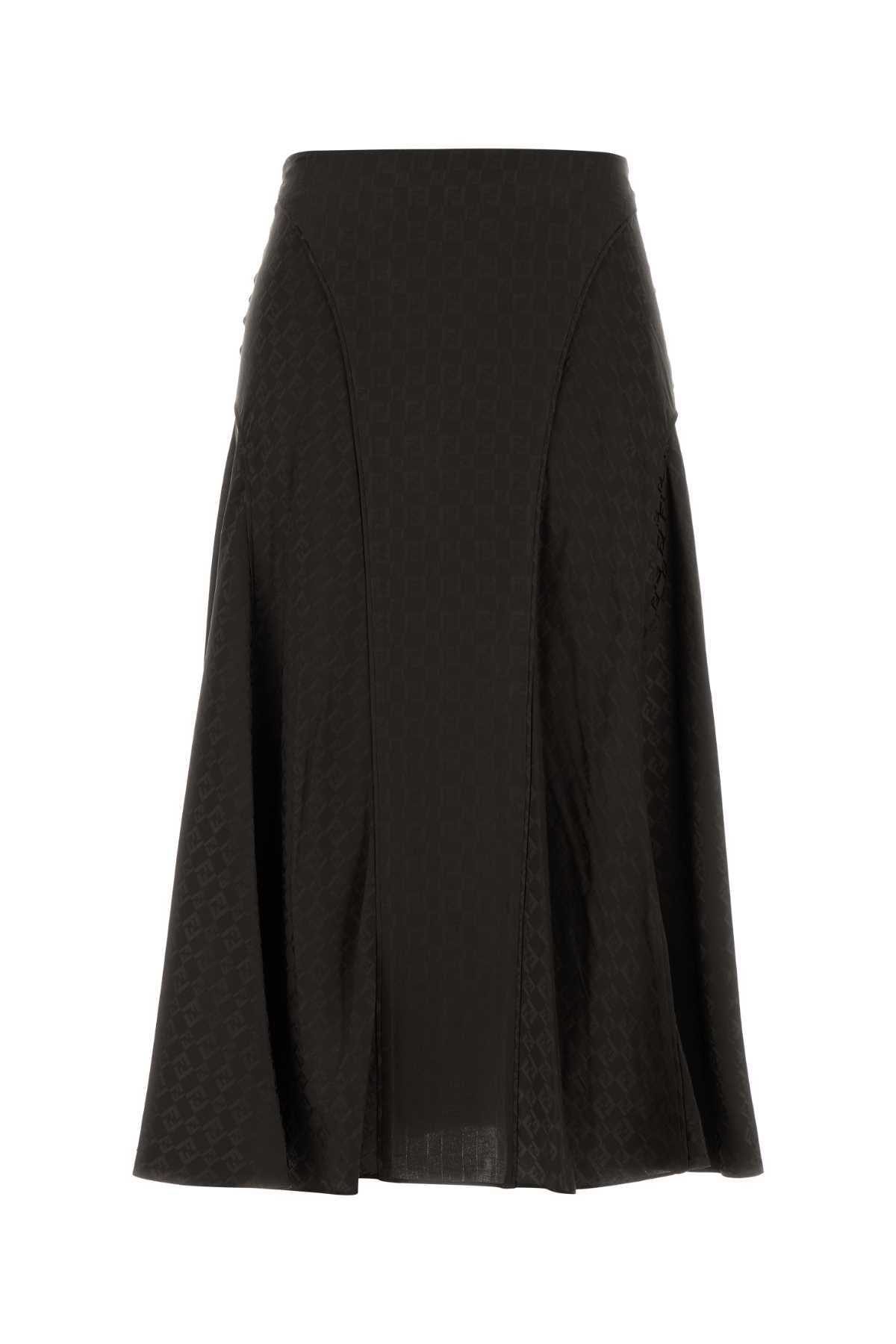 FENDI GONNA CHESS FF JACQU For Women Exterior: 100% Silk