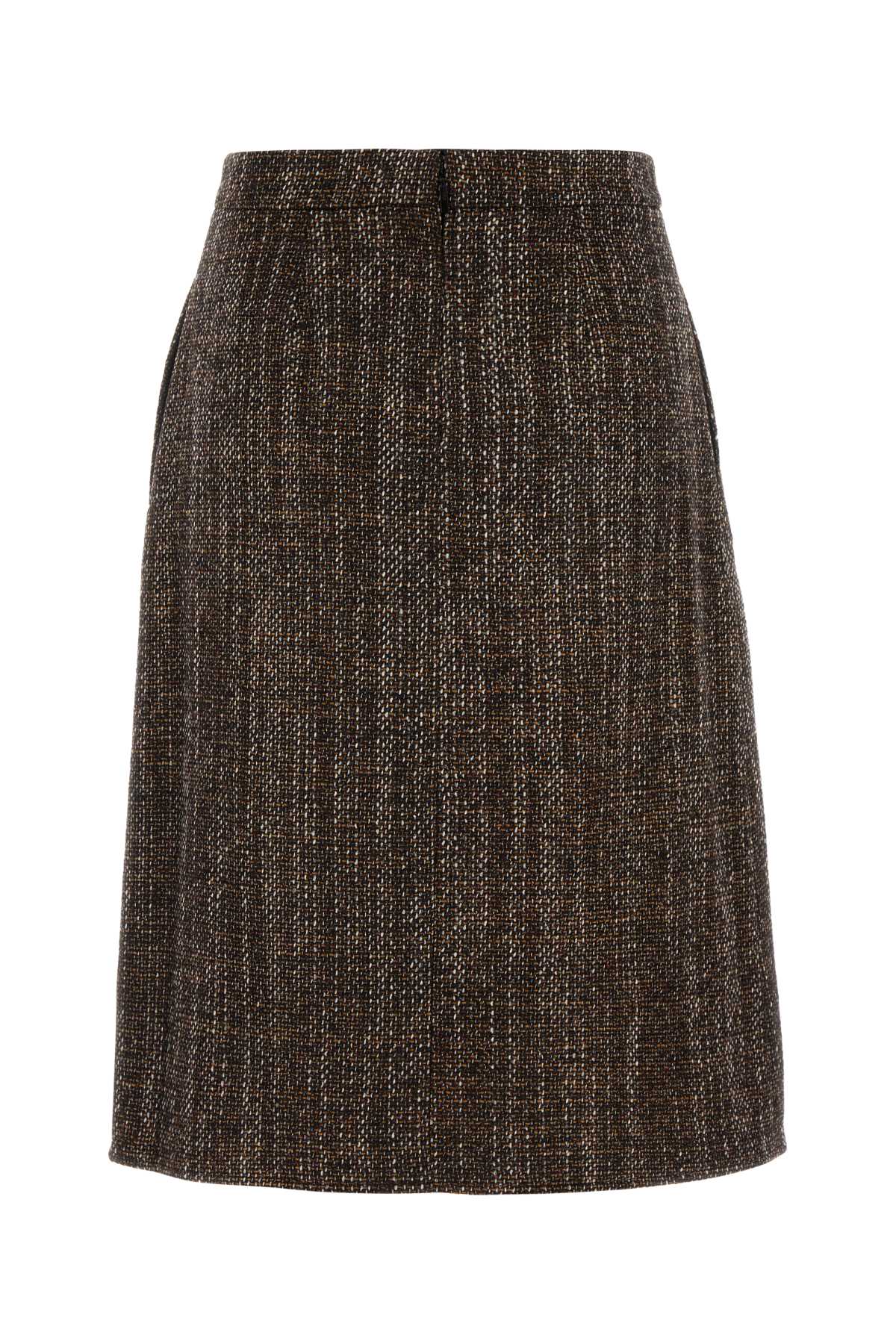FENDI GONNA TAILORING TWEE For Women Exterior: 43% Wool 40% Alpaca 17% Nylon Lining: 100% Silk