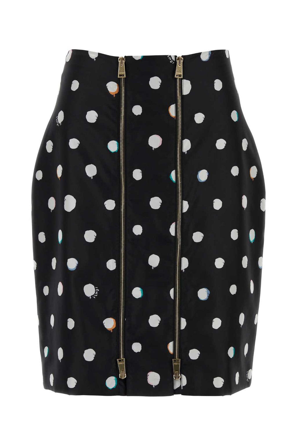 FENDI GONNA DOTS NERA For Women Exterior: 100% Silk