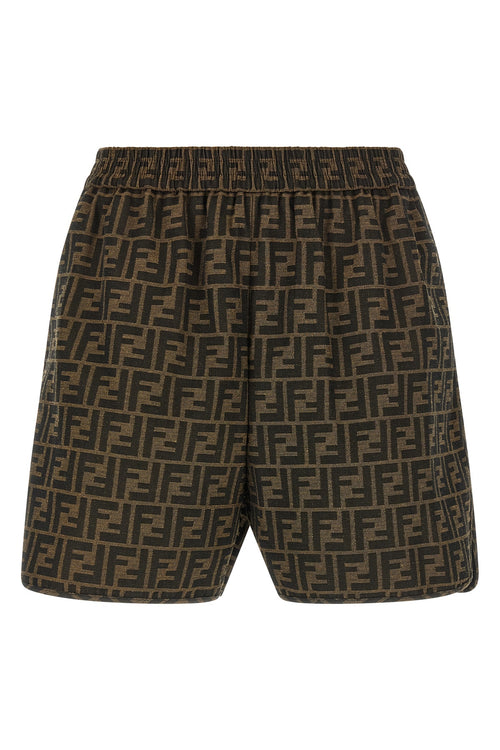 FENDI 'FF' shorts For Women 65% polyester, 35% cotton