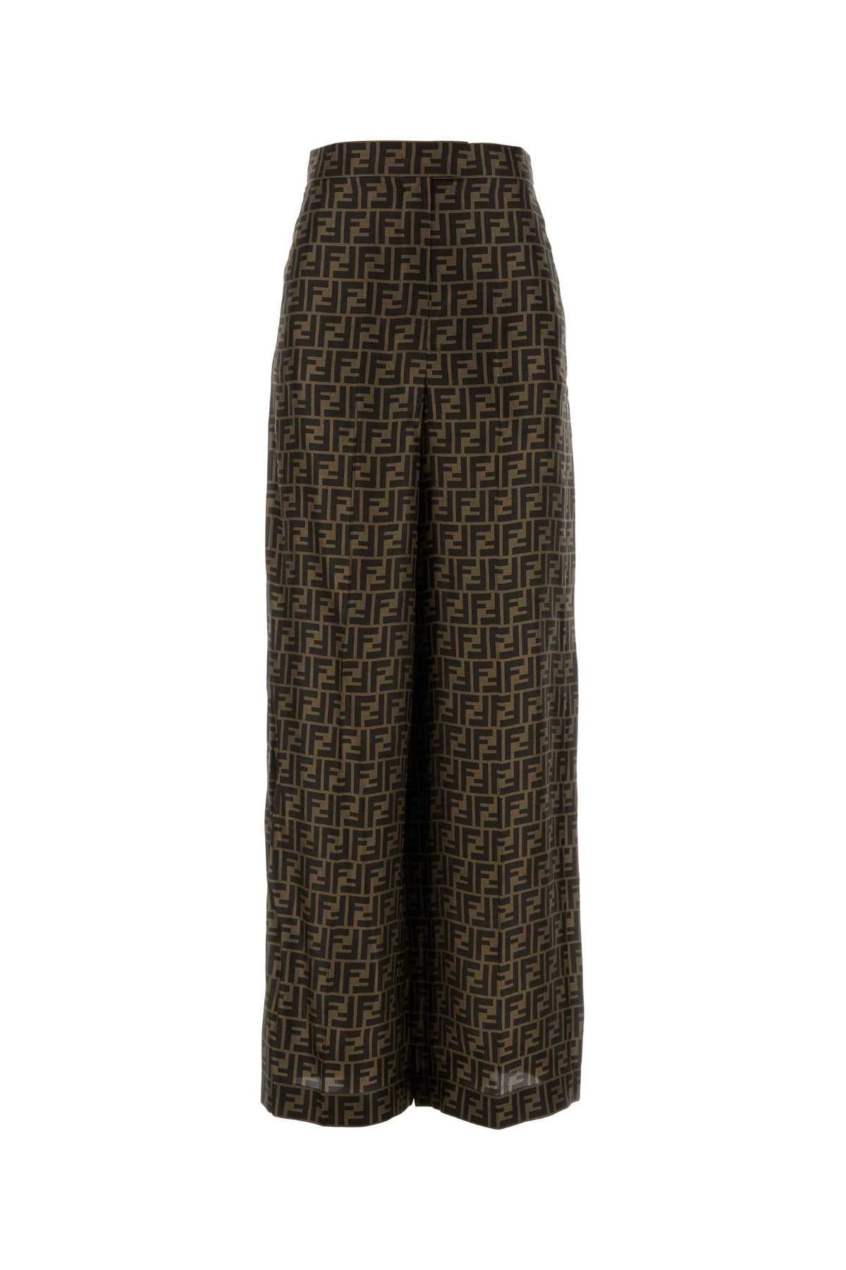 FENDI PANTALONE FF TWILL For Women Exterior: 100% Silk