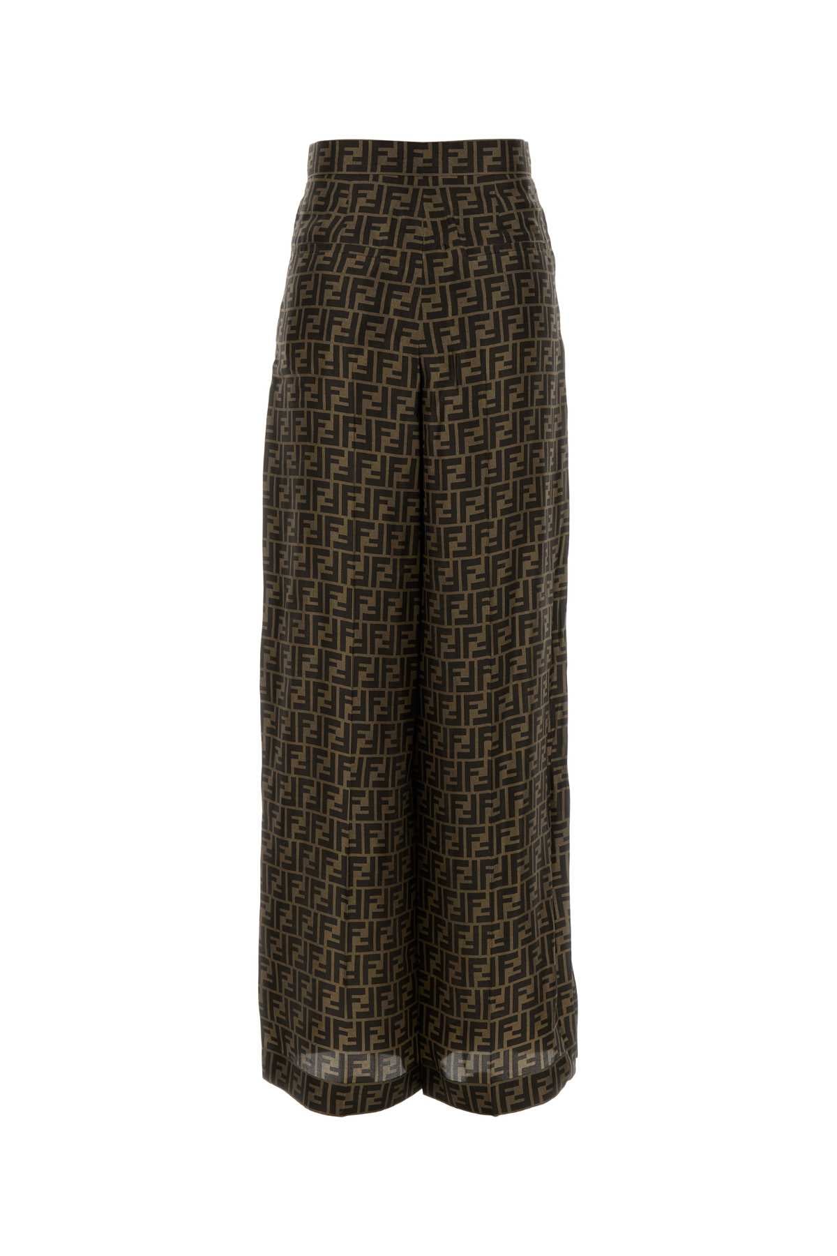 FENDI PANTALONE FF TWILL For Women Exterior: 100% Silk