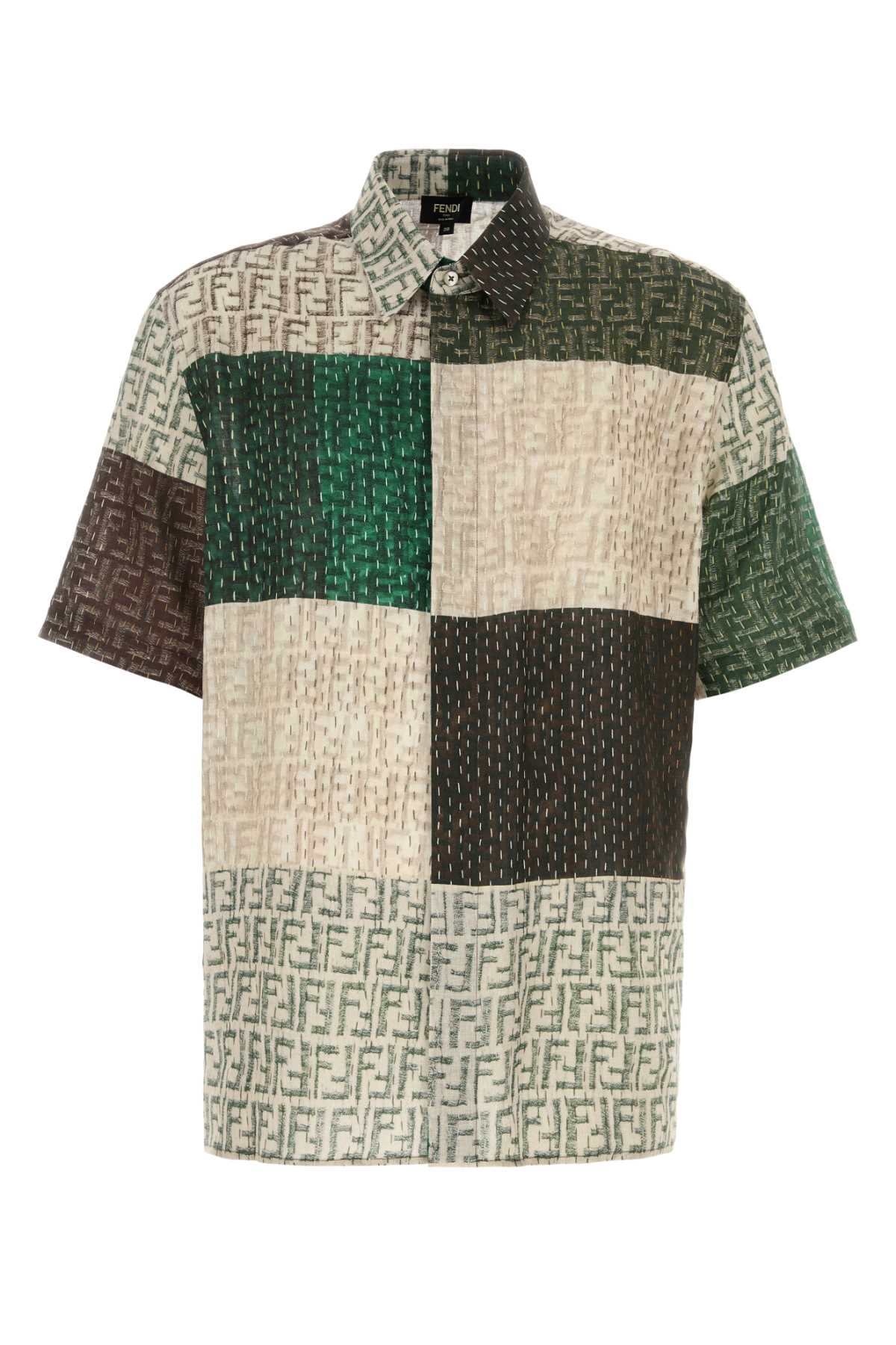 FENDI CAM M.C. LINEN FF PATCH For Men Exterior: 100% Linen