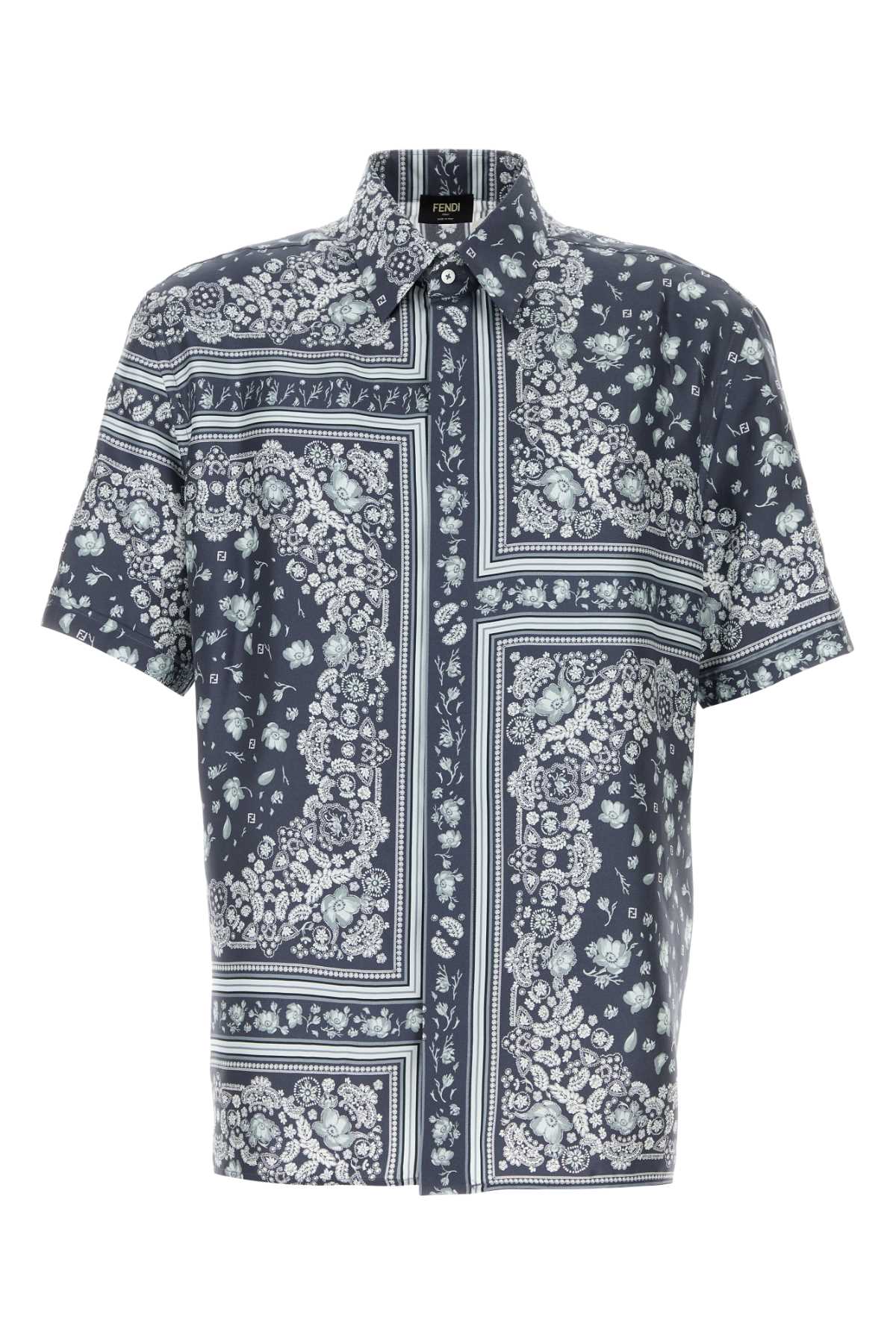 FENDI CAM M.C. SILK BANDANA PRINT For Men Exterior: 100% Silk