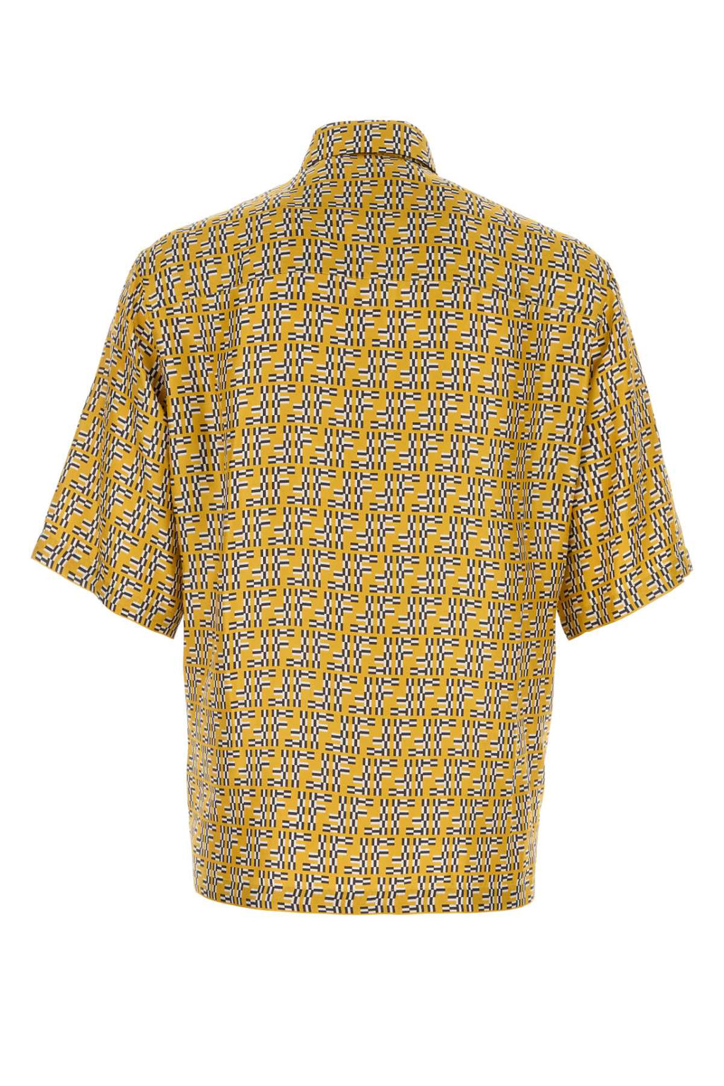 FENDI SHIRT LABIRINTH FF LOGO S/S For Men Exterior: 100% Silk