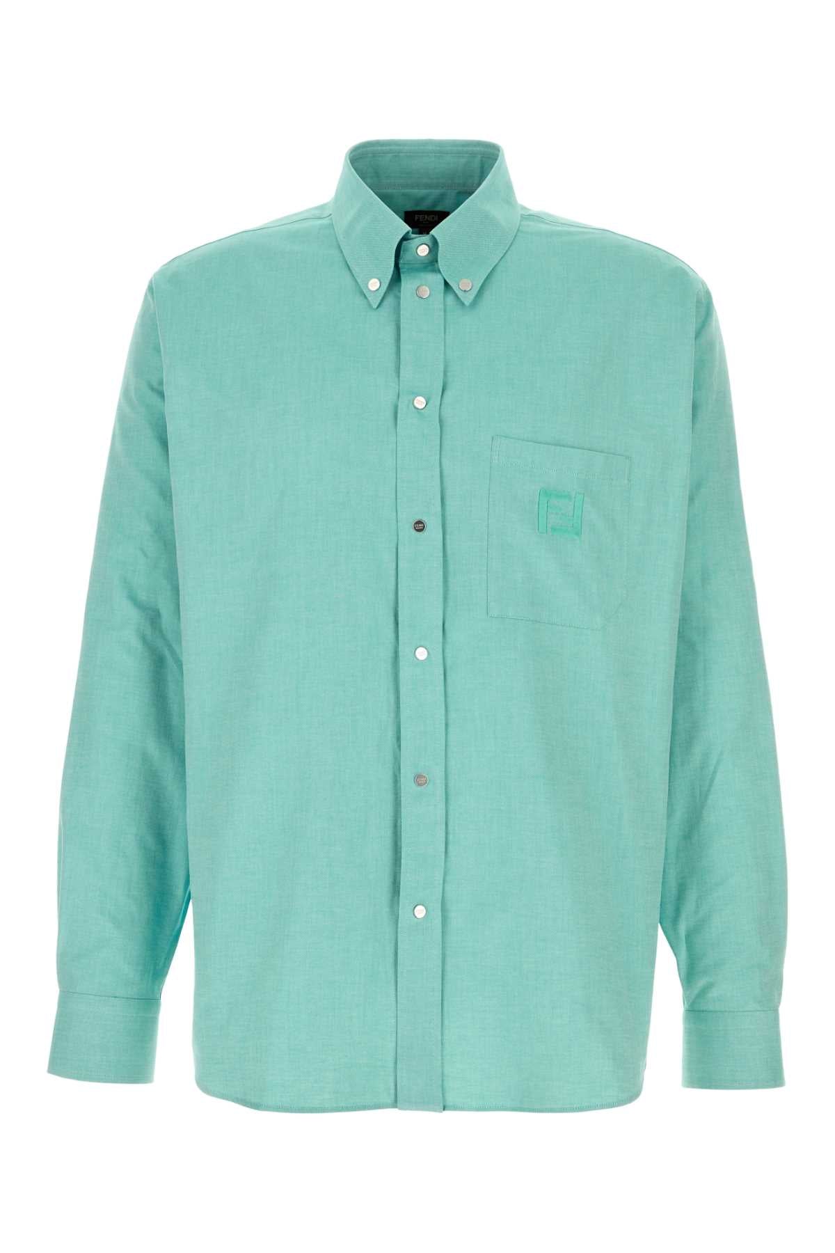 FENDI SH.COMFORT B.D. OXFORD+FF EMBR For Men Exterior: 100% Cotton
