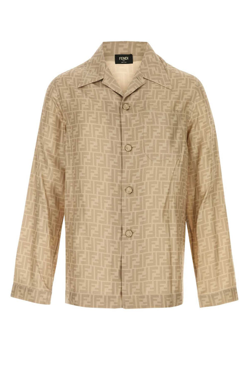 FENDI CAMICIA SILK FF LONG SLEEVE For Men Exterior: 100% Silk