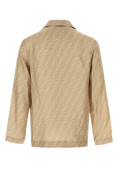 FENDI CAMICIA SILK FF LONG SLEEVE For Men Exterior: 100% Silk