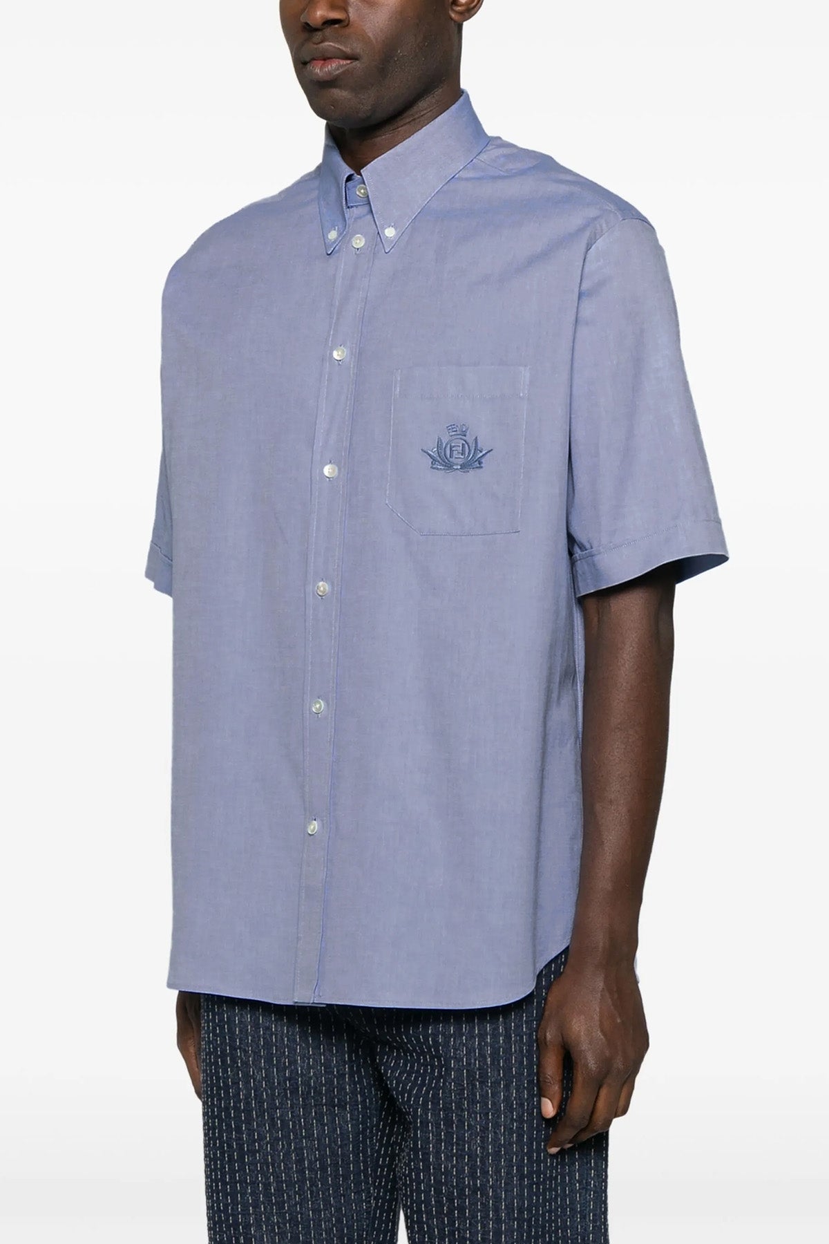 FENDI 'Fendi Crest' shirt For Men 100% cotton