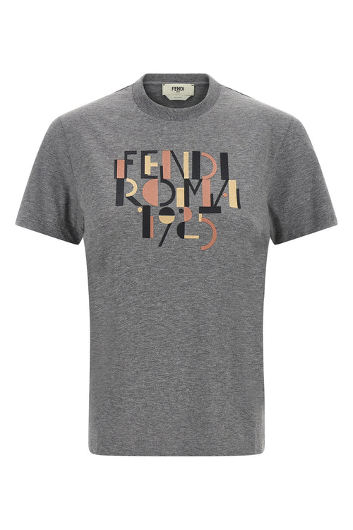 FENDI 'Fendi Roma 1925' T-shirt For Women 100% cotton