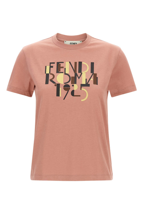 FENDI 'Fendi Roma 1925' T-shirt For Women 100% cotton